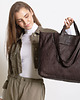 torby na ramię Torba damska pleciona shopper & shoulder leather bag - MARCO MAZZINI brąz caffe 3