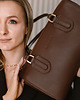 torby na ramię PERFECT BAG - skórzana torebka - brąz klasyczny 5