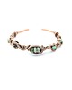 bransoletki wire wrapping Miedziana bransoleta mankietowa z turkusem afrykańskim 9