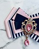 broszki Brosza  z różową  ozdobą w stylu glamour  NEW 4