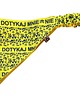 ubranka dla zwierząt Bandana ostrzegawcza dla psa XL na gumce - NIE DOTYKAJ - żółta 2
