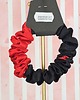 gumki do włosów S wąska gumka jedwabna do włosów jedwab naturalny scrunchie czerwona czarna 2