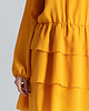 sukienki midi damskie Elegancka sukienka koktajlowa midi z falbaną i bufiastymi rękawami - M601 3