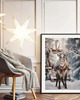 fotografia PLAKAT skandynawski renifer jeleń zimowy zdjęcie 4