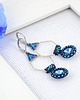 kolczyki - inne Geometric wings navy 3