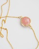 złote naszyjniki 16k Gold Plated Framed Rose Aventurine Necklace 3