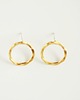 kolczyki złote Kolczyki złote 16k Gold Plated Matt Open Circle Studs 2