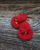 kolczyki soutache Czerwone kolczyki soutache 3