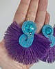 kolczyki soutache Kolczyki sutasz turkusowo-fioletowe 2