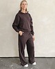 komplety damskie Aba komplet oversized kangurka i szerokie spodnie wide leg Chocolate 2