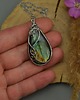 wisiory Duży wisior kolorowy labradoryt wire wrapping 4