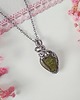 wisiory Naszyjnik Epidot stal chirurgiczna wisiorek handmade wirewrapping 3