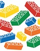 naklejki ścienne do pokoju dziecka Naklejki dekoracyjne klocki w pięciu kolorach 170NW 1