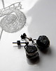 kolczyki wire wrapping turmaliny  - surowe  - sztyfciki 2