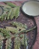 akcesoria różne Ceramiczna paleta do farb z paprocią 2