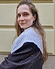 apaszki Biała koronkowa chusta z firanki w kwiaty 2