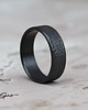 biżuteria męska Czarna męska młotkowana obrączka ślubna 3