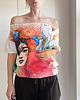 t-shirt damskie Frida fullprint Biały Oversize 5