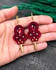 kolczyki soutache Kolczyki sutasz bordowe delikatne romantyczne małe lekkie Olivia 1
