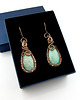 kolczyki wire wrapping Kolczyki z amazonitem 2
