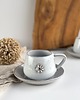 filiżanki Filiżanka ze spodkiem ręcznie robiona 250 ml - stokrotka boho 2