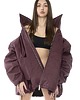 kurtki damskie Kurtka typu bomber oversize burgundowy 2