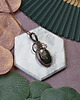 wisiory Miedziany wisiorek wire wrapping z agatem mszystym #241 2