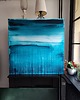 obrazy Obraz na zamówienie kupującego - abstrakcyjny pejzaż - 100x100 cm 1