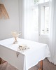 obrusy i serwetki Lniany obrus z listwą  heavy linen PURE WHITE 5