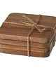 podkładki do kuchni Podkładka Drewniana na Stół 4 szt. Podstawki pod Szklanki Wood 2