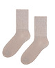skarpetki damskie Bezuciskowe skarpety z MERINO WOOL, cienkie, beżowe 2