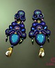 kolczyki soutache Niebiesko fioletowe kandelabrowe kolczyki sutasz 1