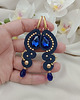 kolczyki soutache Długie kolczyki soutache na wesele, granatowe kolczyki 1