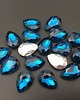 biżuteria różna Tunele do uszu łezki 10-100mm ze szklanym kryształkiem #021 Blue Zircon 2