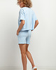 t-shirt damskie Bluza z krótkim rękawem T386, jasnoniebieska 1