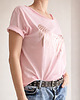 t-shirt damskie Rose gold Zebra na różowym Oversize 1