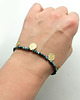 bransoletki z kamieni naturalnych Bransoletka z zielonymi hematytami i pozłacanym srebrem 2