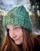 czapki damskie Czapka szydełkowa Gra w Zielone 2