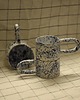 kubki i filiżanki Kobaltowy kubek ceramiczny w ciapki. Ceramika ręcznie robiona 3
