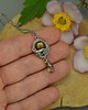 wisiory Długi wisiorek złote labradoryty wire wrapping 4