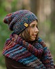 szale damskie MAXCOLOR duży szal handmade " jesienne jezioro " 4