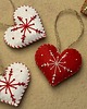 ozdoby choinkowe Zestaw prezentowy zawieszka choinkowa serce 3szt 6