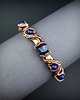 bransoletki wire wrapping Miedziana bransoleta mankietowa z lapis lazuli 2