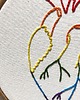 dodatki - różne Obrazek haftowany TĘCZOWE SERCE ANATOMICZNE LGBT+ 3