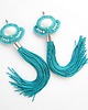 kolczyki soutache Długie turkusowe kolczyki z frędzlami 1
