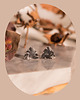 kolczyki srebrne Małe kolczyki trójkąty Reuleaux srebrne z fakturą - sztyfty 2