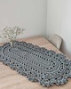 obrusy i serwetki Bieżnik owalny szydełkowy ze sznurka 50cmx100cm 3