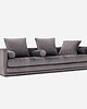 sofy i szezlongi Sofa KOPENHAGA szary welur, skandynawski design 1