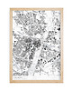 plakaty Poznań - mapa Poznania, plakaty mapy 2