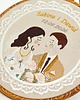 Ślub - inne Personalizowana pamiątka ślubna/rocznicowa, haft w oprawie vintage 1